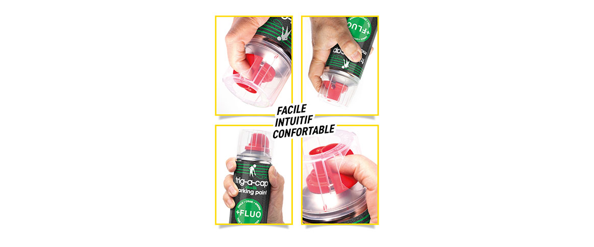 Traceur de chantier craie fluo éphémère trig-a-cap Chalk