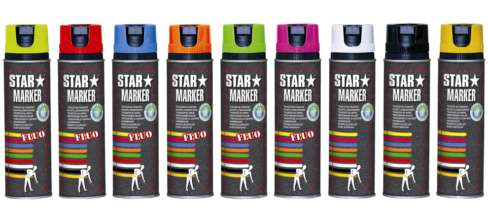 Baustellenmarkierer Star Marker® Fluo