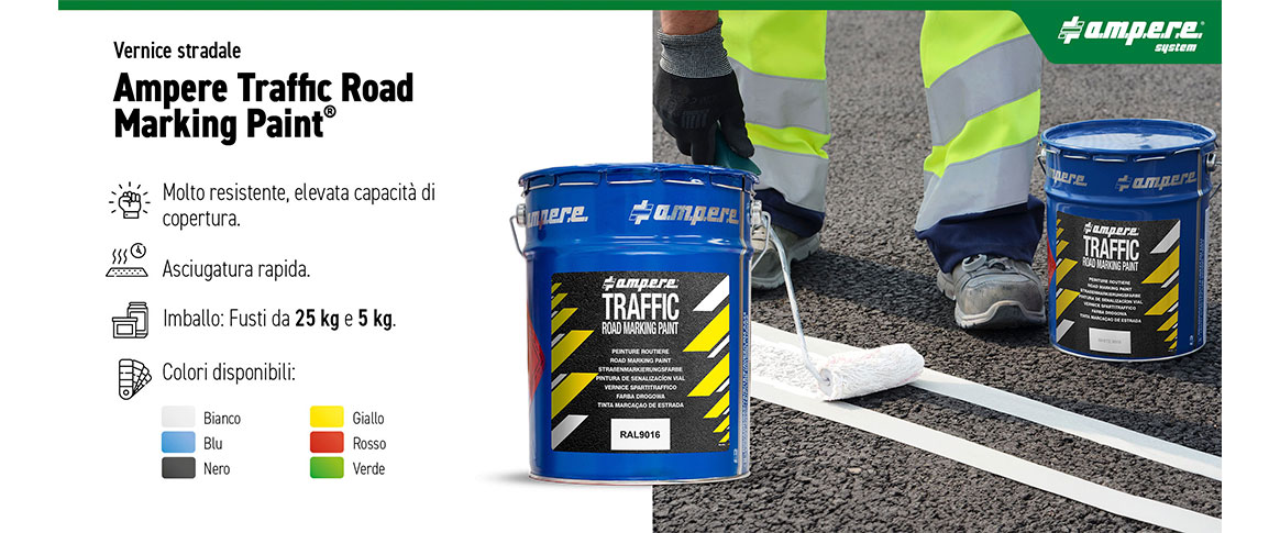 Vernice spartitraffico AMPERE TRAFFIC ROAD MARKING PAINT