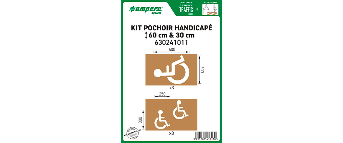 Pochoirs handicapé 60 x 30 cm