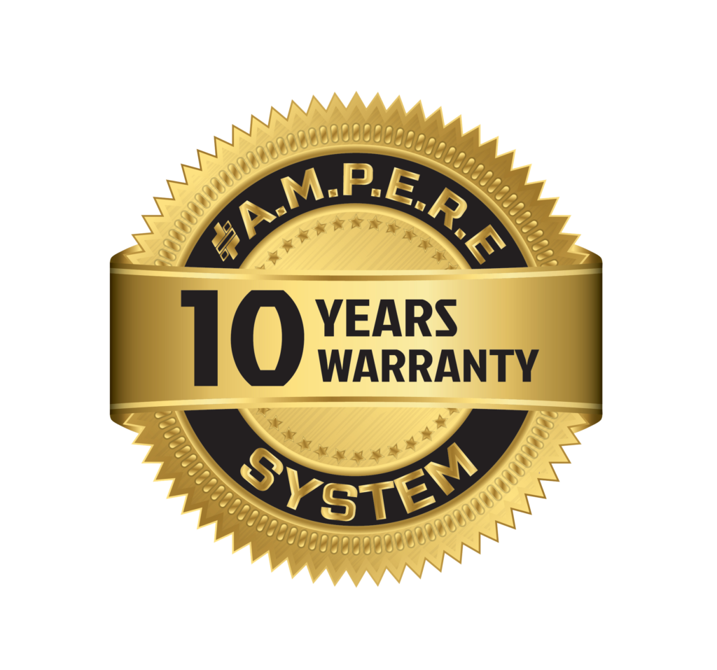 Ampere System Logo 10 years warranty