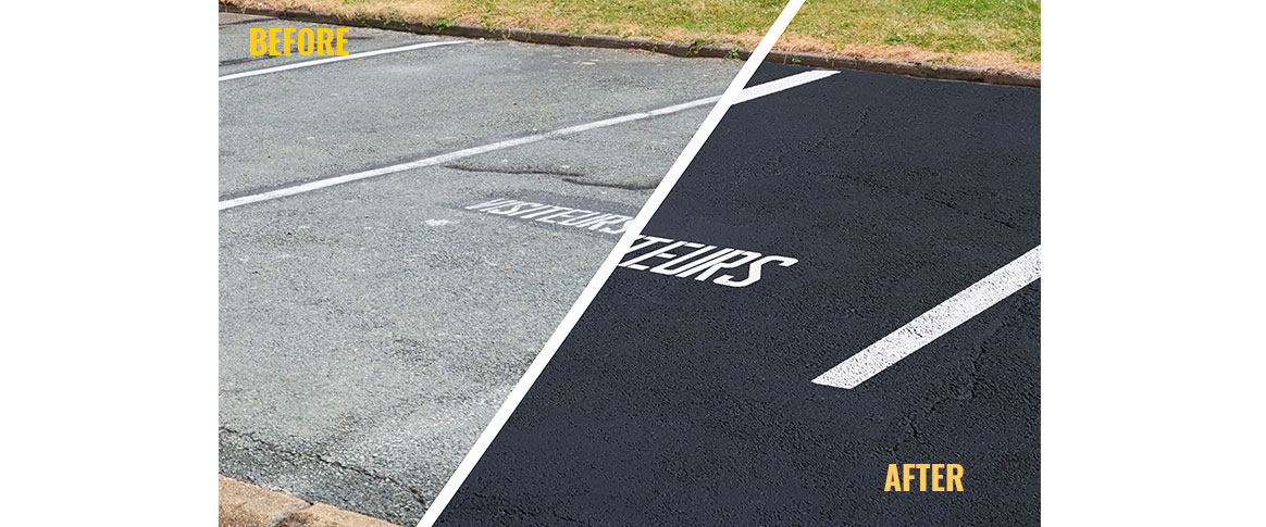 Black Parking before and after