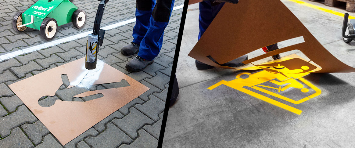 Pochoirs pour signalisation industrie