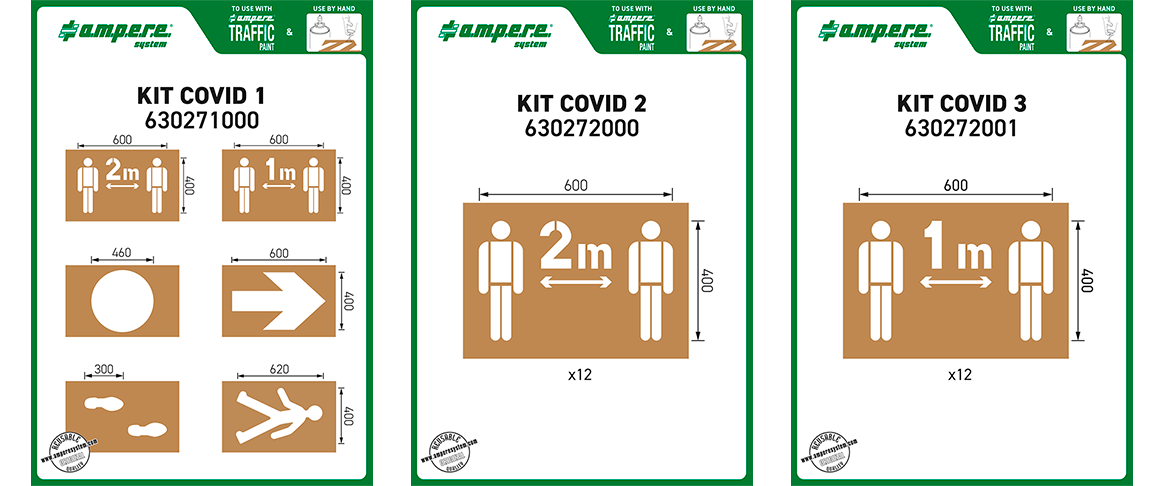 Stencils social distancing