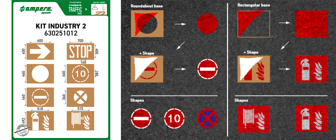 Pochoirs signalisation Industrie