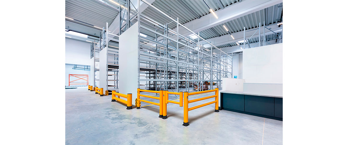 Barrière de Rayonnages Double Rail – Rack-Mammut® Barrier