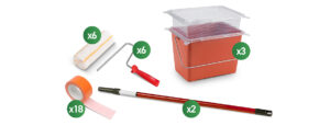 Kit attrezzi per verniciatura M – Rullo largo 250 mm